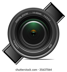 Detailed vector camera lens. To see more detailed vectors go to my portfolio...