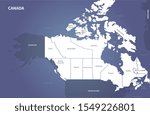 detailed vector of canada map. north america country map.