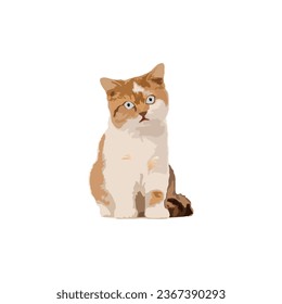 a detailed vector cat image, similar to the original.