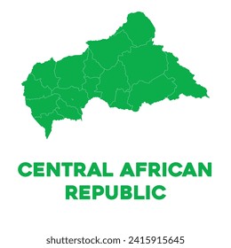 Detailed Vector Central African Republic Map Design