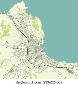 Detaillierte Vektorgrafik von Palermo, Italien