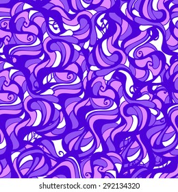 detailed vector design of a nice mystical violet seamless pattern in art nuvo style