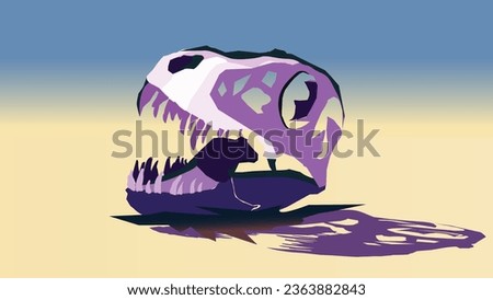 A detailed vector drawing of a fearsome T. rex, the apex predator of the prehistoric world