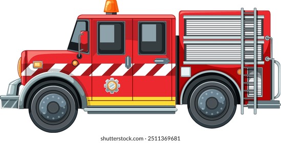 Detailed vector of a fire truck