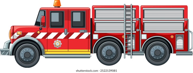 Detailed vector of a fire truck