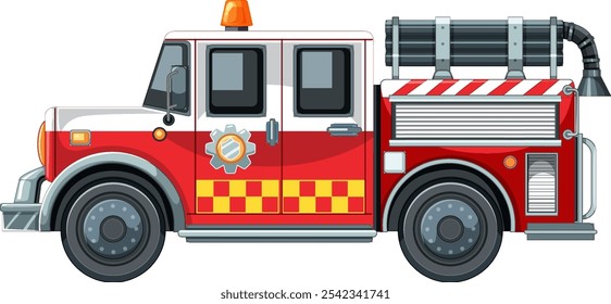 Detailed vector of a fire truck