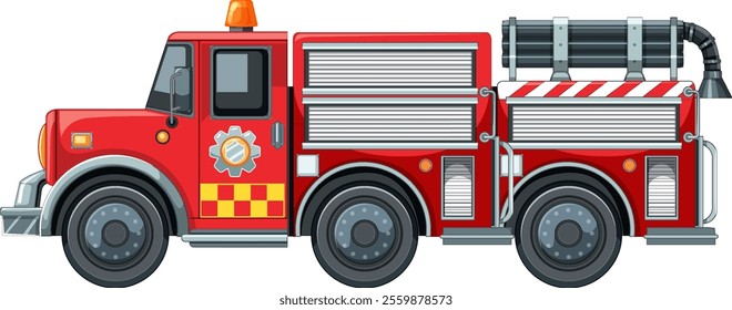 Detailed vector of a fire truck