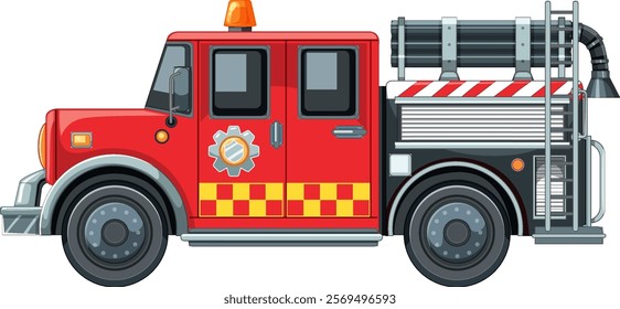 Detailed vector of a fire truck