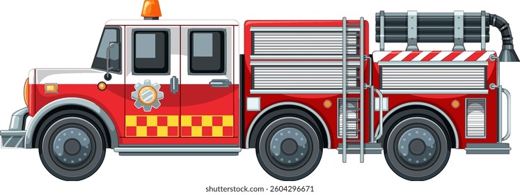 Detailed vector of a fire truck
