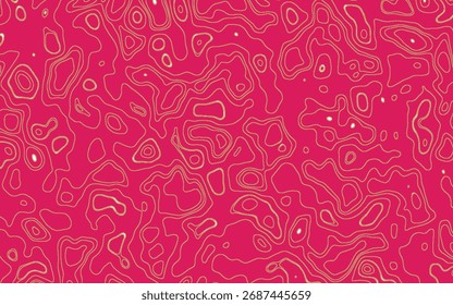 A detailed vector graphic featuring topographic elements, utilizing a full spectrum of CMYK colors, grayscale, and specific hues like red, green, and blue.