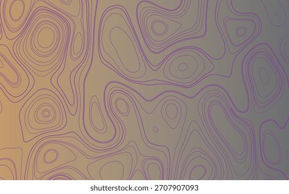 Un gráfico de Vector detallado con Elementos topográficos, utilizando una paleta de colores CMYK e incorporando texto Helvética y Courier.