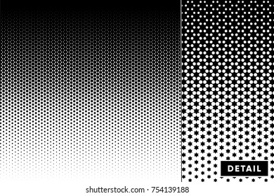 Detailed vector halftone for backgrounds and designs