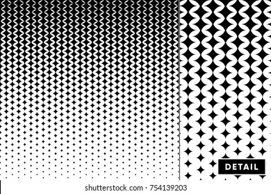 Detailed vector halftone for backgrounds and designs
