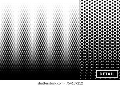 Detailed vector halftone for backgrounds and designs