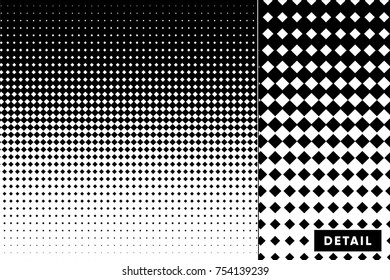 Detailed vector halftone for backgrounds and designs