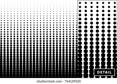 Detailed vector halftone for backgrounds and designs