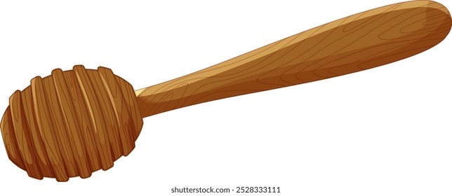 A detailed vector of a honey dipper
