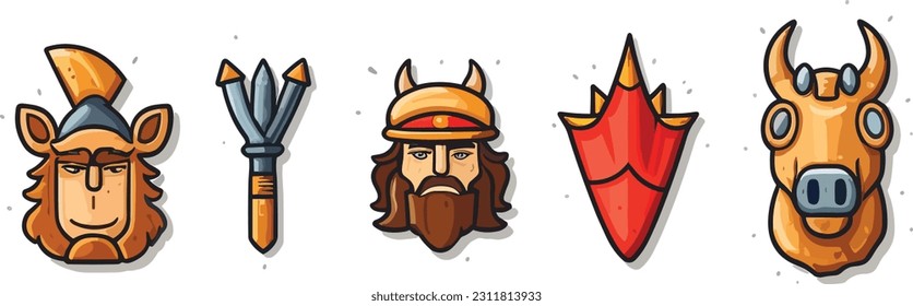 Detailed Vector Icon Collection: Versatile Symbols on White Background