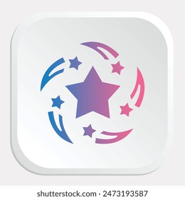 A detailed vector icon featuring the iconic stars and stripes pattern, symbolizing the American flag. Ideal for use in patriotic designs, Independence Day celebrations, and national holidays.
