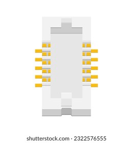 A detailed vector illustration of a 50-channel GPS receiver with an SMD connector