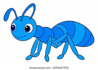 Detailed vector illustration of an ant, ideal for educational materials, nature-themed projects, insect studies, and children's books.