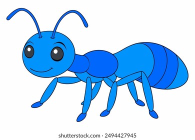 Detailed vector illustration of an ant, ideal for educational materials, nature-themed projects, insect studies, and children's books.