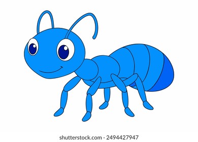 Detailed vector illustration of an ant, ideal for educational materials, nature-themed projects, insect studies, and children's books.