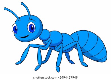 Detailed vector illustration of an ant, ideal for educational materials, nature-themed projects, insect studies, and children's books.