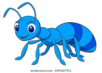 Detailed vector illustration of an ant, ideal for educational materials, nature-themed projects, insect studies, and children's books.
