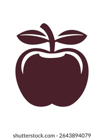 Una Ilustración vectorial detallada de un ícono de fruta de manzana aislado sobre un fondo blanco. Ideal para proyectos de Diseño gráfico y más. Formato de Vector.