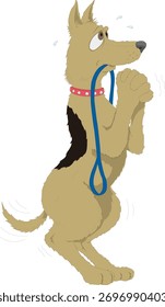 Una Ilustración vectorial detallada de perro embolsado, perfecto para el arte de la vida silvestre, diseños educativos, marca de mascotas o decoración creativa en proyectos digitales.

