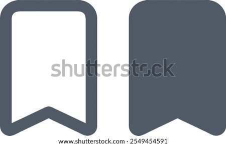 A detailed vector illustration of a bookmark, featuring a bookmark icon and symbol, designed with clean, modern style. The illustration includes bold lines and sharp angles.