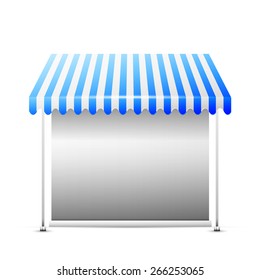 Detailed vector illustration of a business stall.