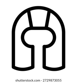Eine detaillierte Vektorgrafik eines klassischen mittelalterlichen Helms mit fetten Linien und authentischem Ritterdesign. Diese historische Rüstungsgrafik eignet sich perfekt für Projekte, die Geschichte, Fantasie, Heraldik, Spiele und chivalrische Themen beinhalten. Die vielseitige, skalierbare Kunst eignet sich ideal für Logos, Buchumschläge, Spielmaterial, Lehrmaterial und Branding, die einen Hauch von Tapferkeit, Erbe oder Abenteuer erfordern. Sauber und einzeln auf weißem Hintergrund für eine einfache Nutzung in jedem Design.