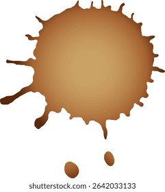 A detailed vector illustration of a coffee stain with realistic texture and gradient shading, perfect for design projects
