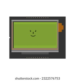 Ilustración vectorial detallada que representa un módulo LCD gráfico utilizado comúnmente en dispositivos electrónicos y sistemas integrados