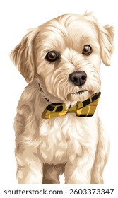 Detailed vector illustration of a dog