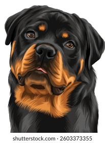Detailed vector illustration of a dog