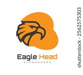 Detailed vector illustration of an eagle head with a fierce and determined expression.
