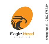 Detailed vector illustration of an eagle head with a fierce and determined expression.
