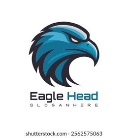 Detailed vector illustration of an eagle head with a fierce and determined expression.
