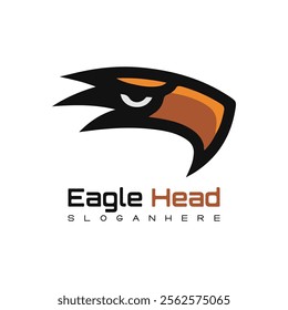 Detailed vector illustration of an eagle head with a fierce and determined expression.
