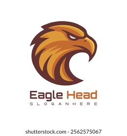 Detailed vector illustration of an eagle head with a fierce and determined expression.
