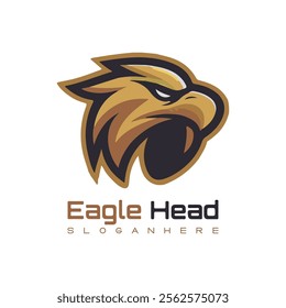 Detailed vector illustration of an eagle head with a fierce and determined expression.
