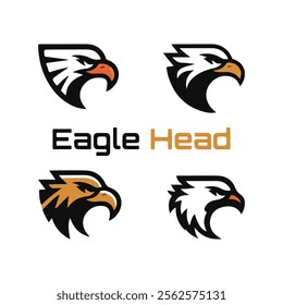 Detailed vector illustration of an eagle head with a fierce and determined expression.
