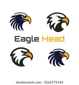 Detailed vector illustration of an eagle head with a fierce and determined expression.
