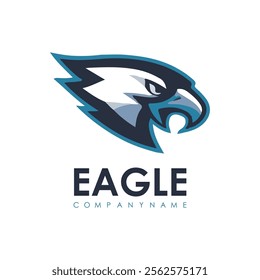 Detailed vector illustration of an eagle head with a fierce and determined expression.
