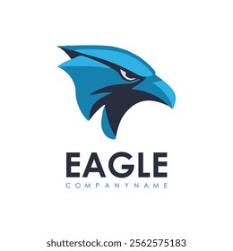 Detailed vector illustration of an eagle head with a fierce and determined expression.
