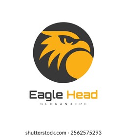 Detailed vector illustration of an eagle head with a fierce and determined expression.
