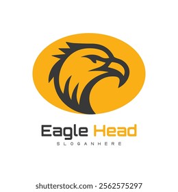 Detailed vector illustration of an eagle head with a fierce and determined expression.
